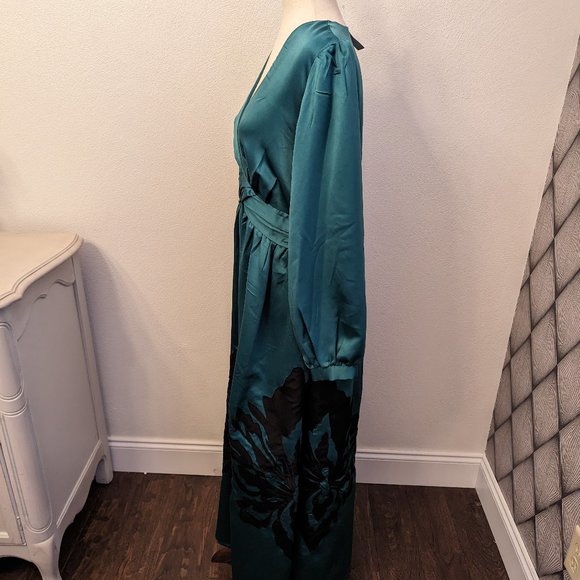 Anthropologie Nikasha Embroidered Satin Dress - Picture 8 of 13